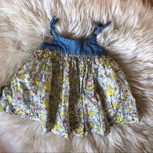 ☀️3/$20☀️Baby gap dress denim lemon floral